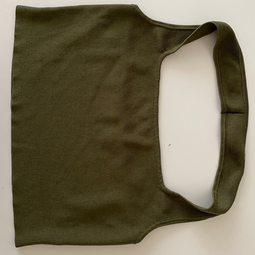 Brooklyn Karma khaki halter top.